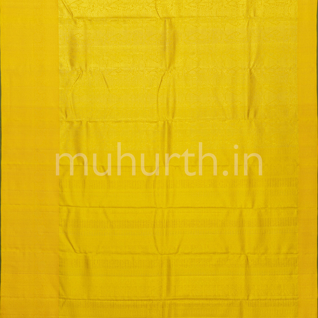 Golden Mustard Tissue Kanjivaram Silk Saree