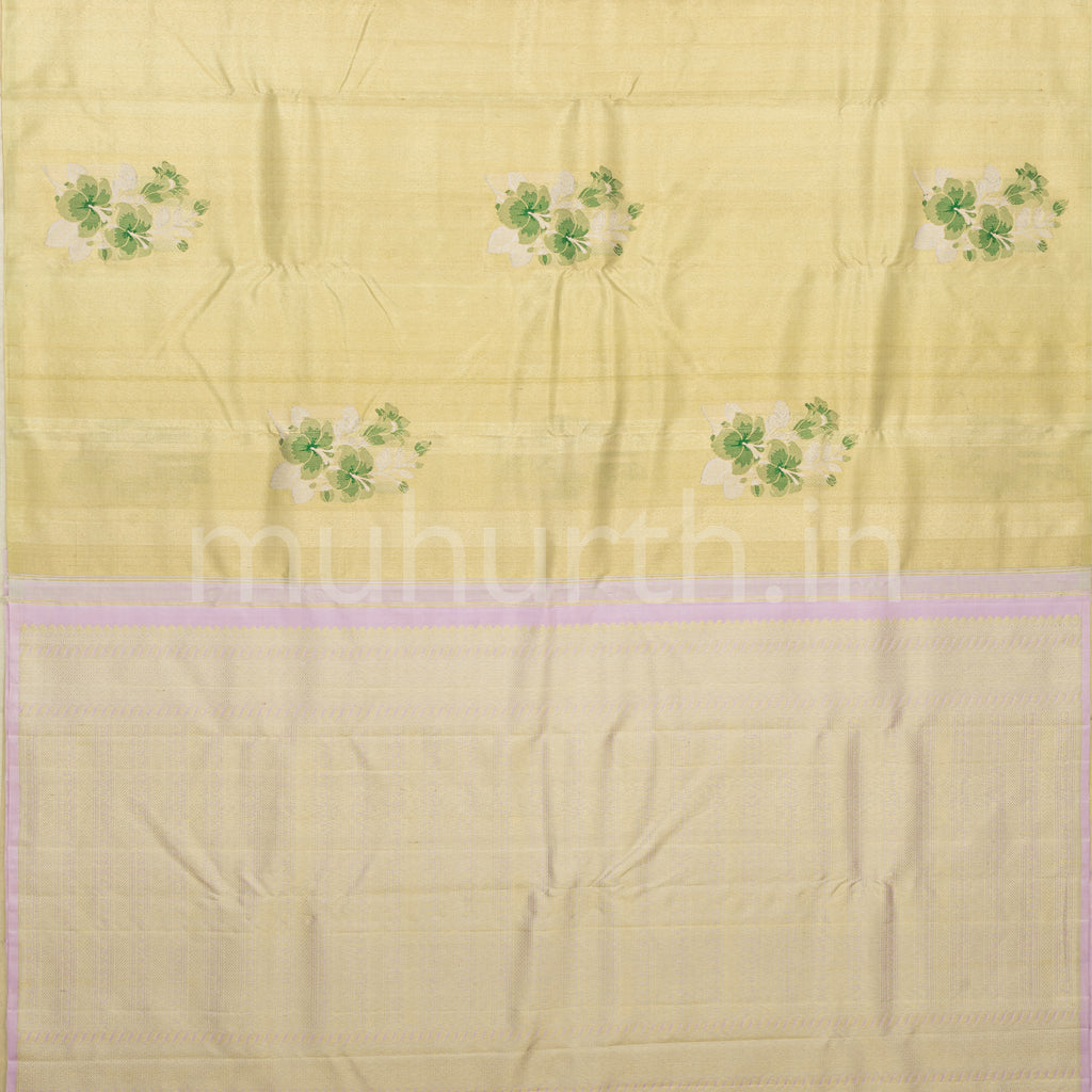 Pistachio Organza Tissue Kanjivaram Silk Saree