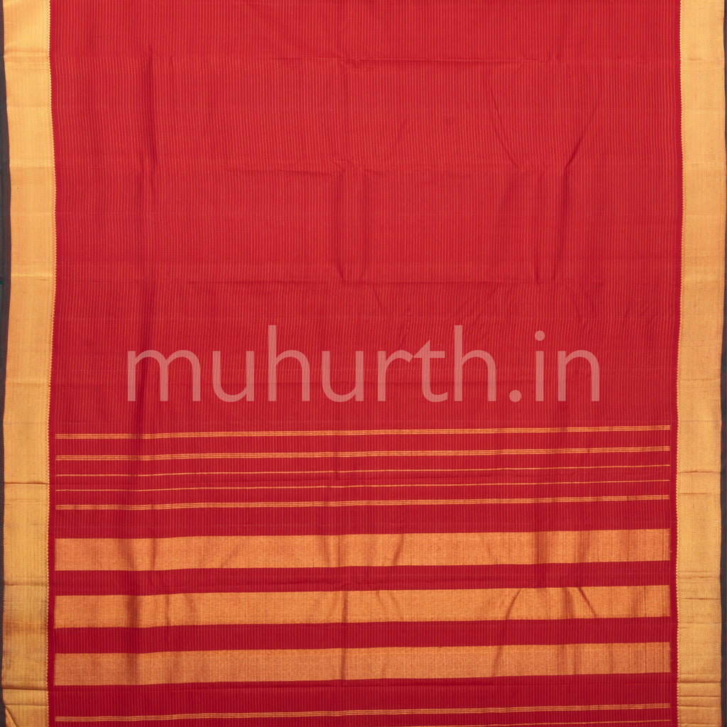 Bright Red Vaira Oosi Kanjivaram Silk Saree