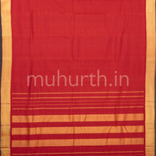 Load image into Gallery viewer, Bright Red Vaira Oosi Kanjivaram Silk Saree