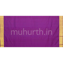 Load image into Gallery viewer, Dark Lilac Kanjivaram Silk Saree with Magenta