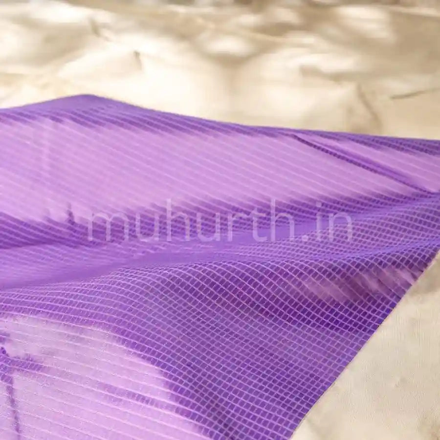 Kanjivaram Lavender Double Pallu Blouse Silk Saree