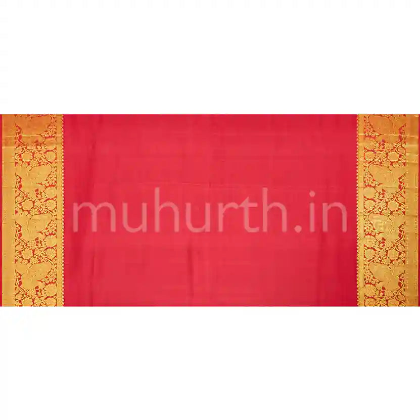 Kanjivaram Bright Red Silk Saree