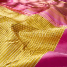 Load image into Gallery viewer, Kanjivaram Golden Mustard Silk Saree with Rose