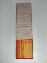 Load image into Gallery viewer, Light Pink Pure Tissue Kanjivaram Silk Saree with Bright Red