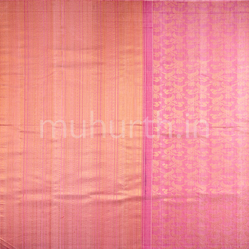 Kanjivaram Pastel Pink Silk Saree