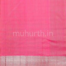 Load image into Gallery viewer, Kanjivaram Rexona Green Silk Saree With Peach